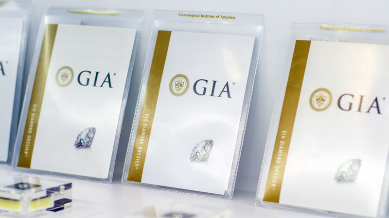 GIA reports for natural diamonds.