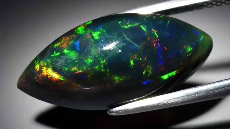 Opal, an October birthstone.