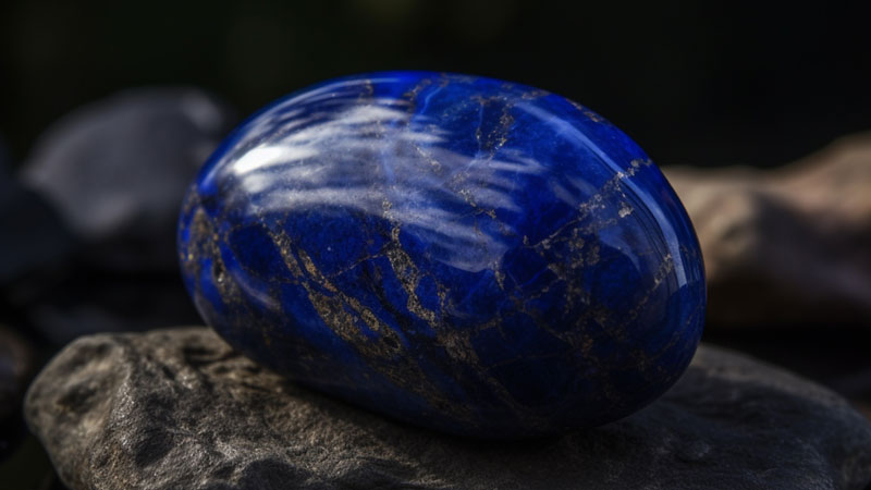 Lapis lazuli, a birthstone for December.