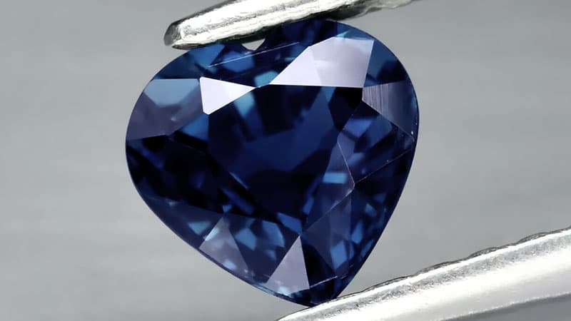 A dark blue Australian sapphire.