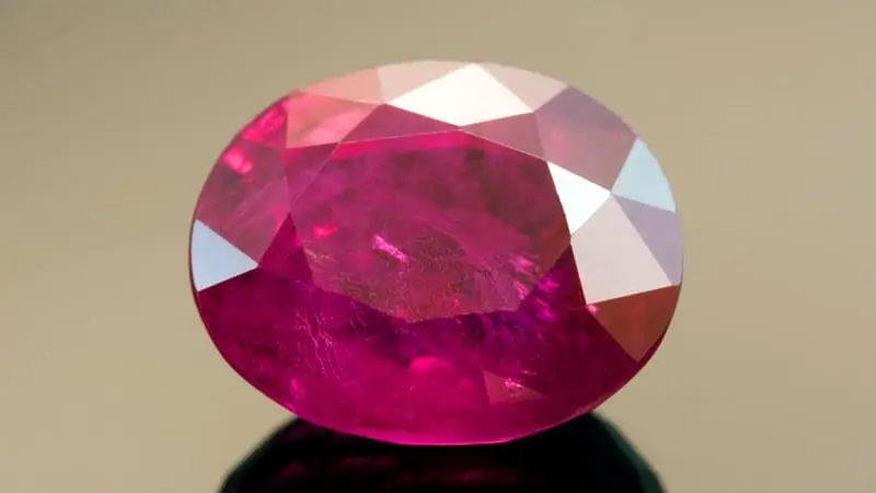 A red ruby from Mozambique.