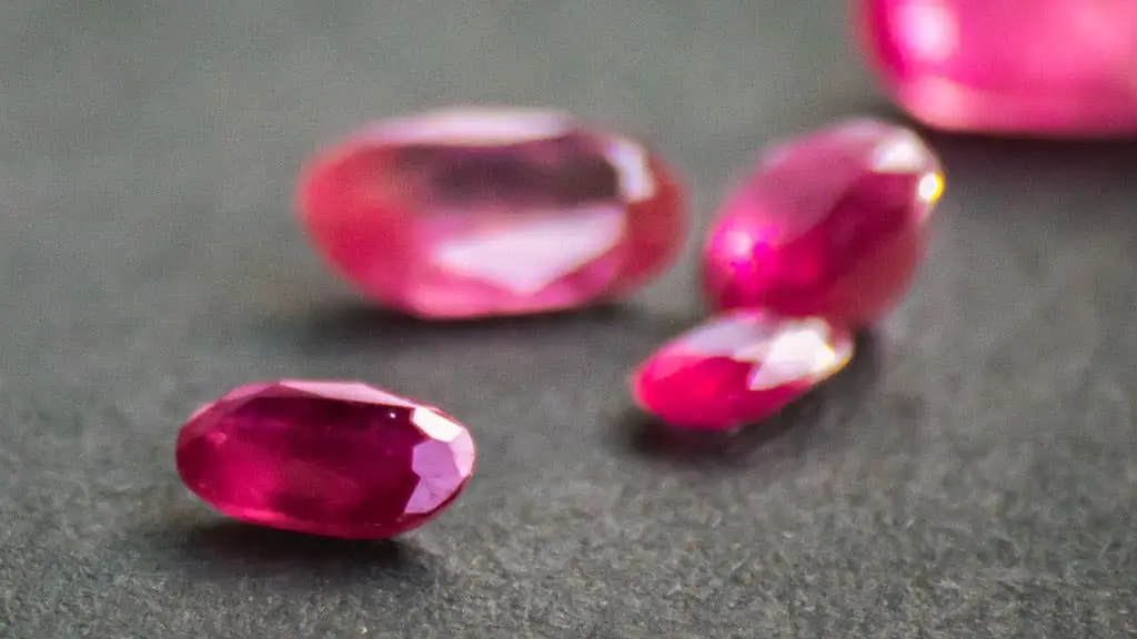 A collection of different types of rubies.