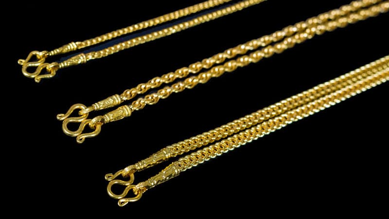 Pure yellow gold chains